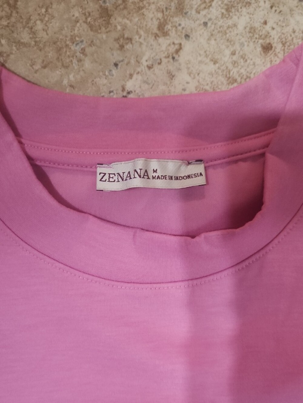 Zenana Pink Crewneck Tee - Picture 2 of 5